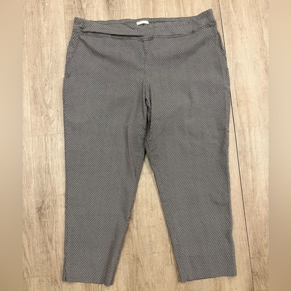 Dalia Pull On Patterned Pants 22w Tiny Black And … - image 1